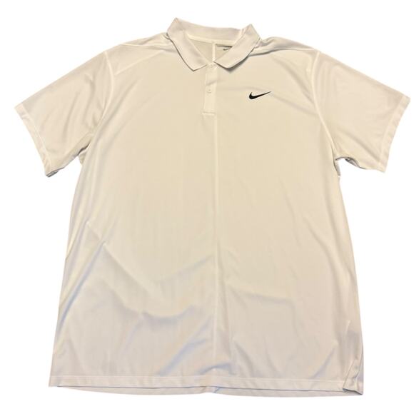 Nike White Dri Fit Polo Shirt EUC Plus Size XXL - Picture 3 of 5